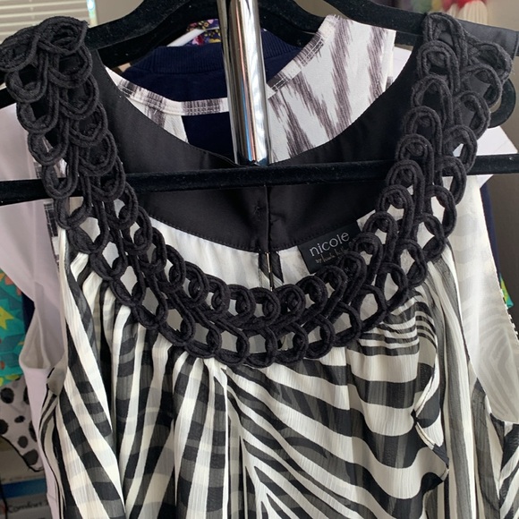 Zebra Print Nicole Miller Tank Top - EUC Medium - Picture 3 of 9